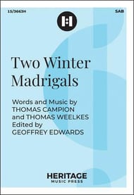 Two Winter Madrigals SAB choral sheet music cover Thumbnail